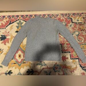 Forever 21 Boucle Mockneck Sweater Light Blue Medium
